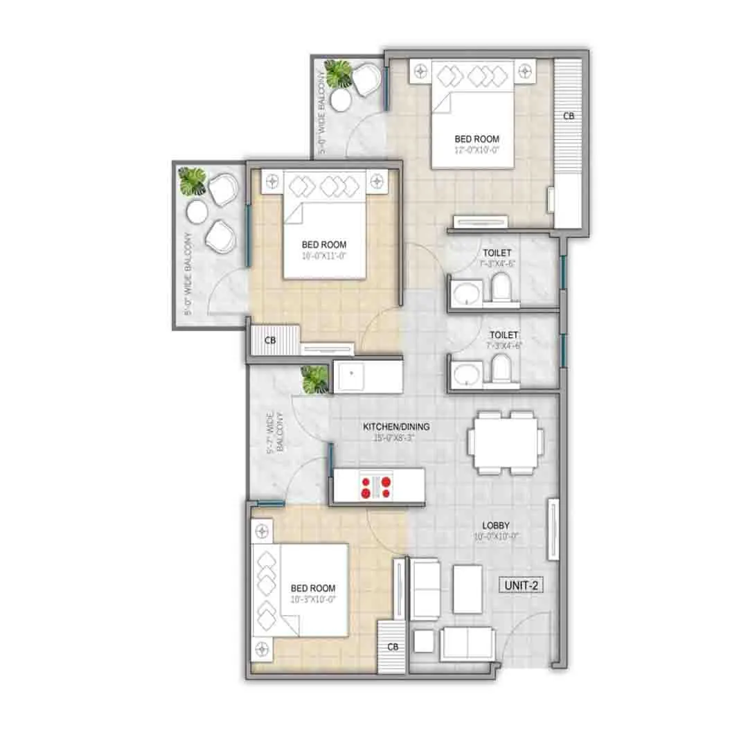 3BHK Type-1