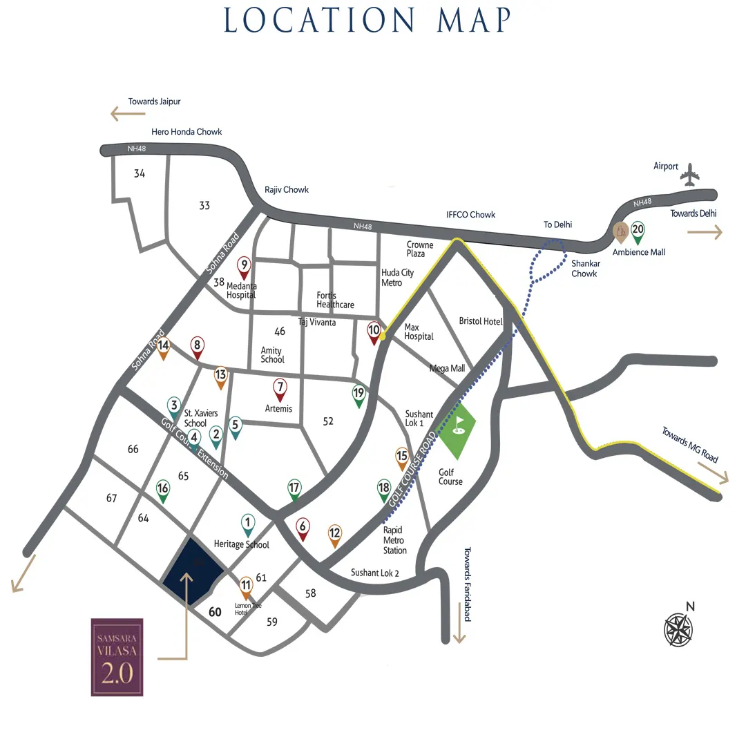 Adani Samsara Vilasa 63 location map