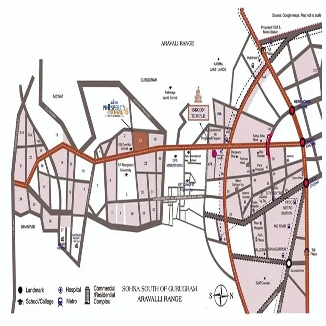 Adore Prosperity Homes location map