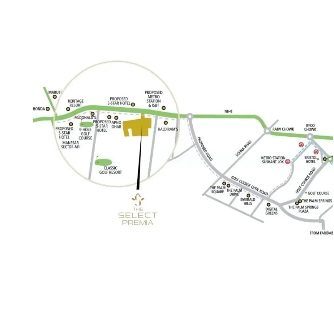 Adore The Select Premia location map