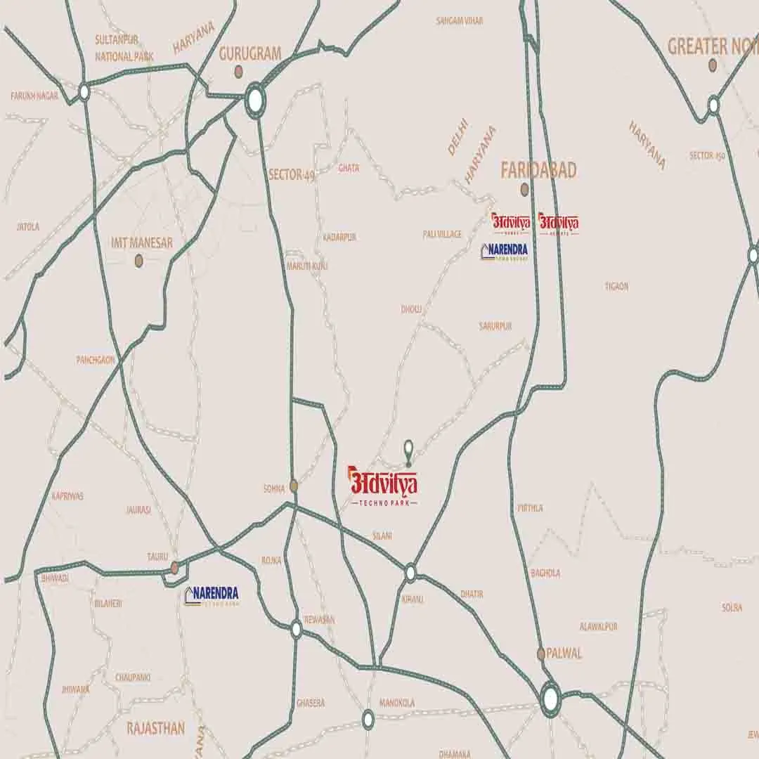 Advitya Narendra Technopark location map
