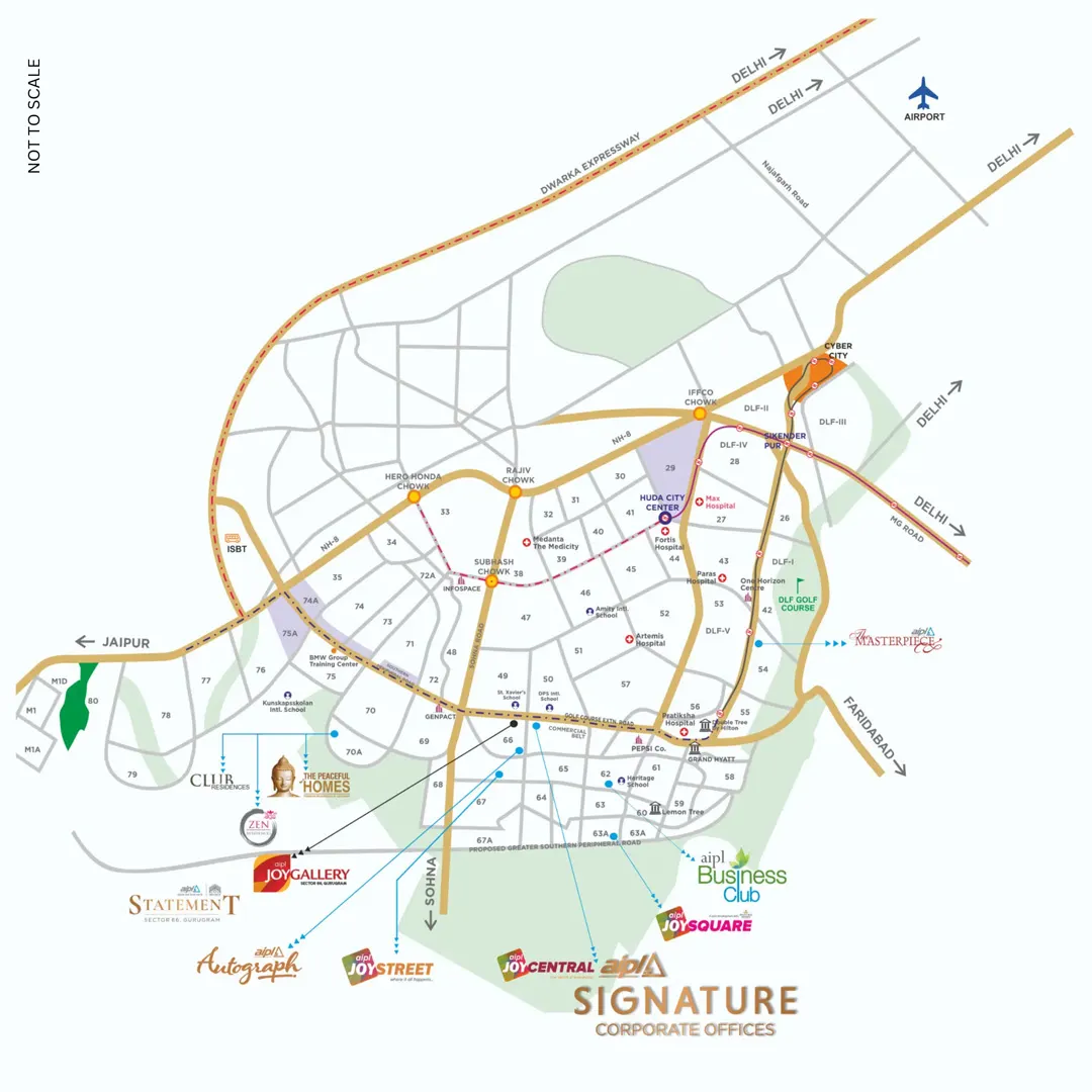 AIPL Joy Central location map