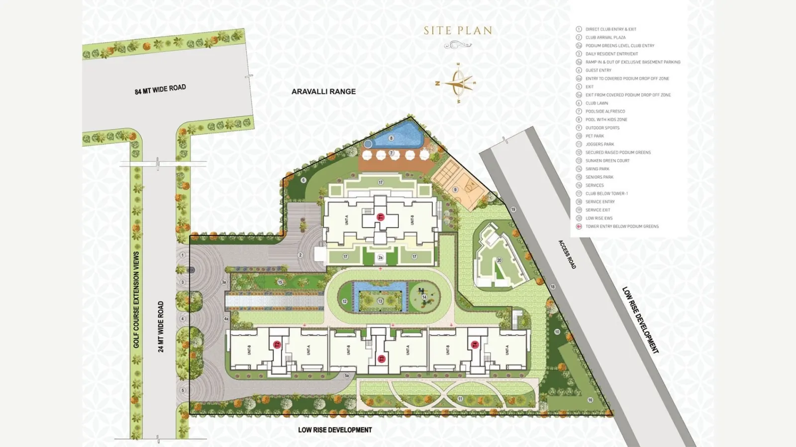 Anant Raj The Estate Residences master plan