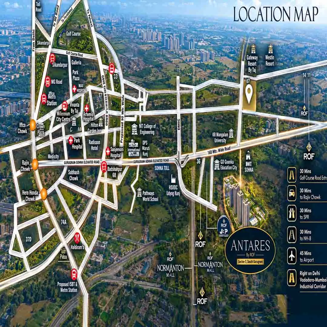 Antares by ROF location map