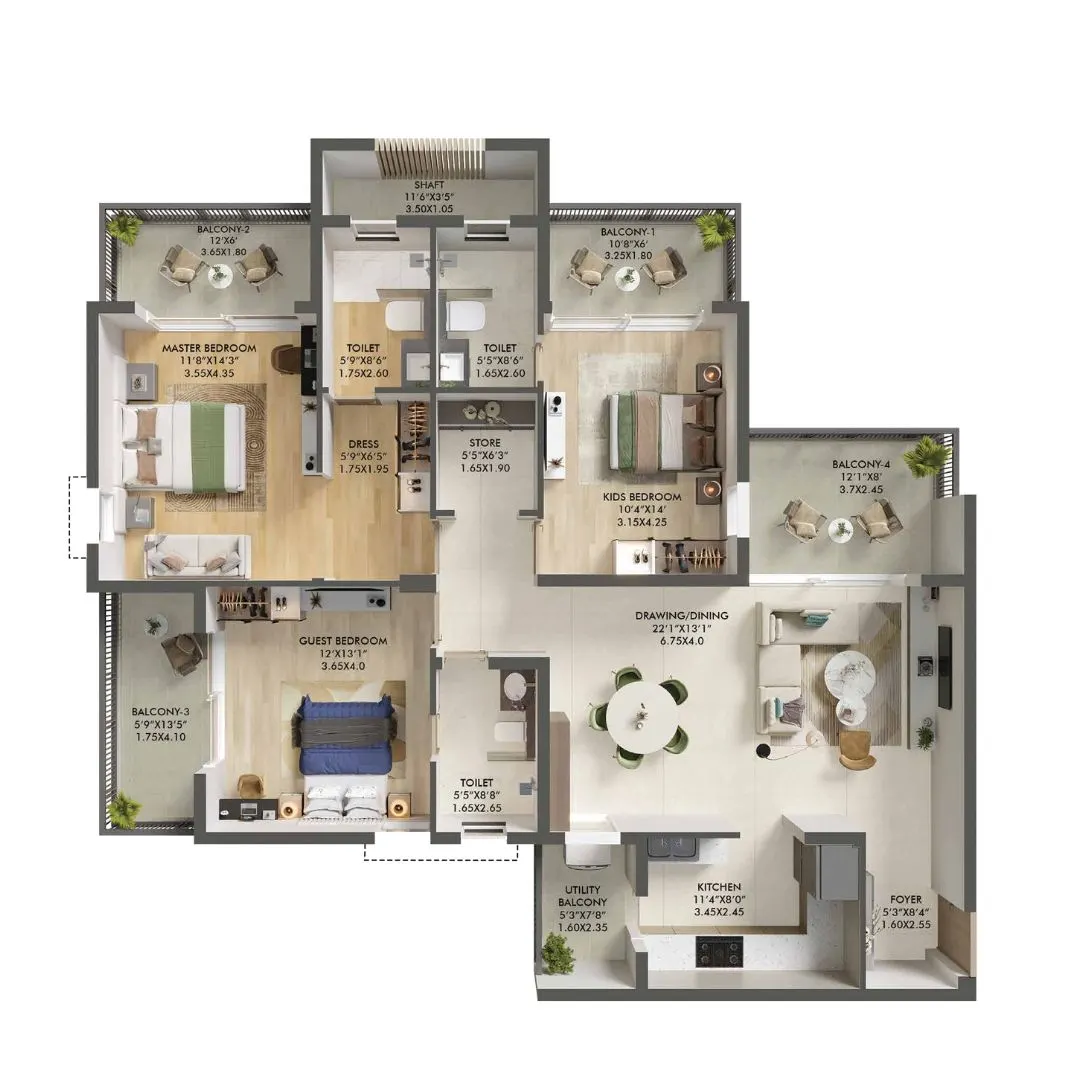 3BHK