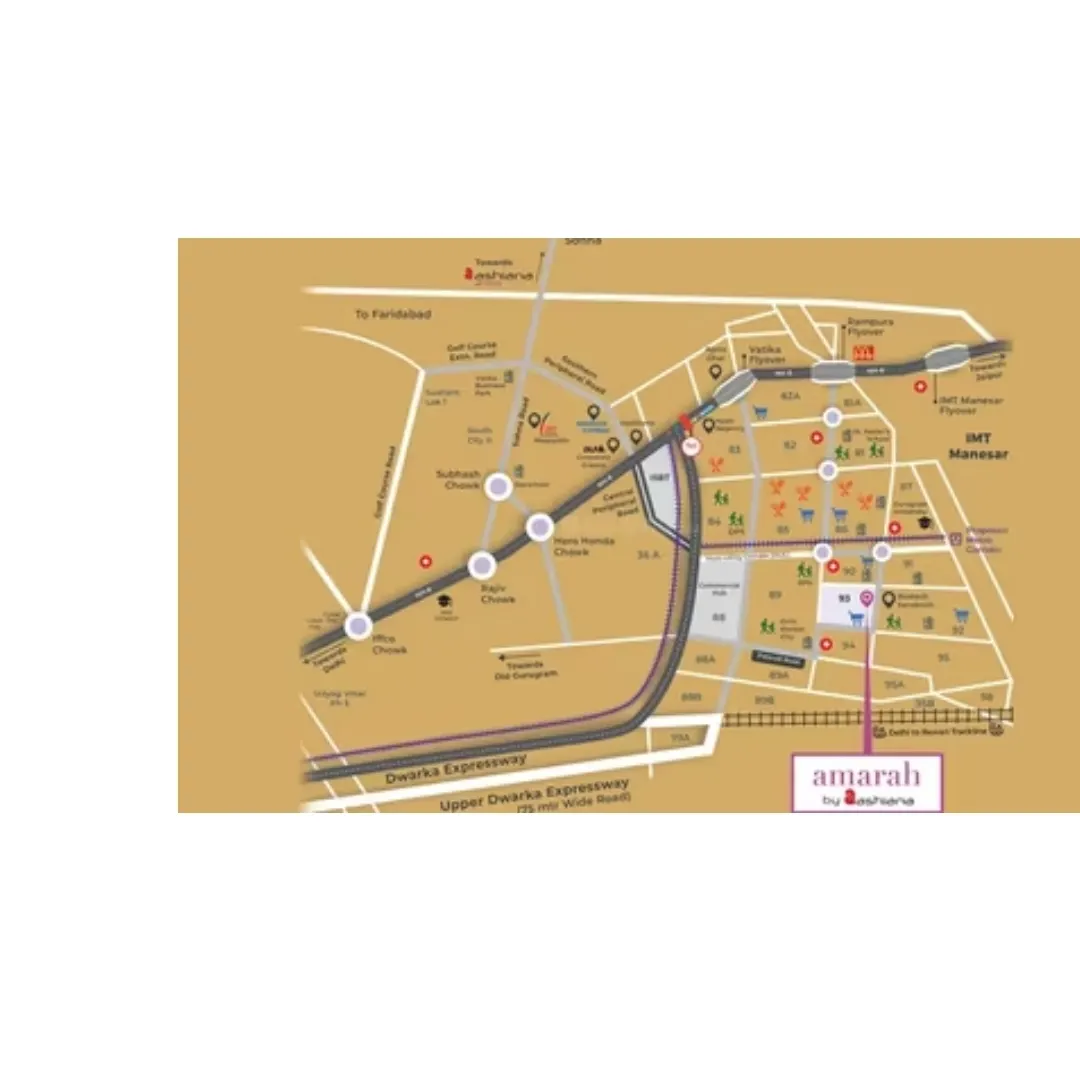 Ashiana Amarah Phase 4 location map