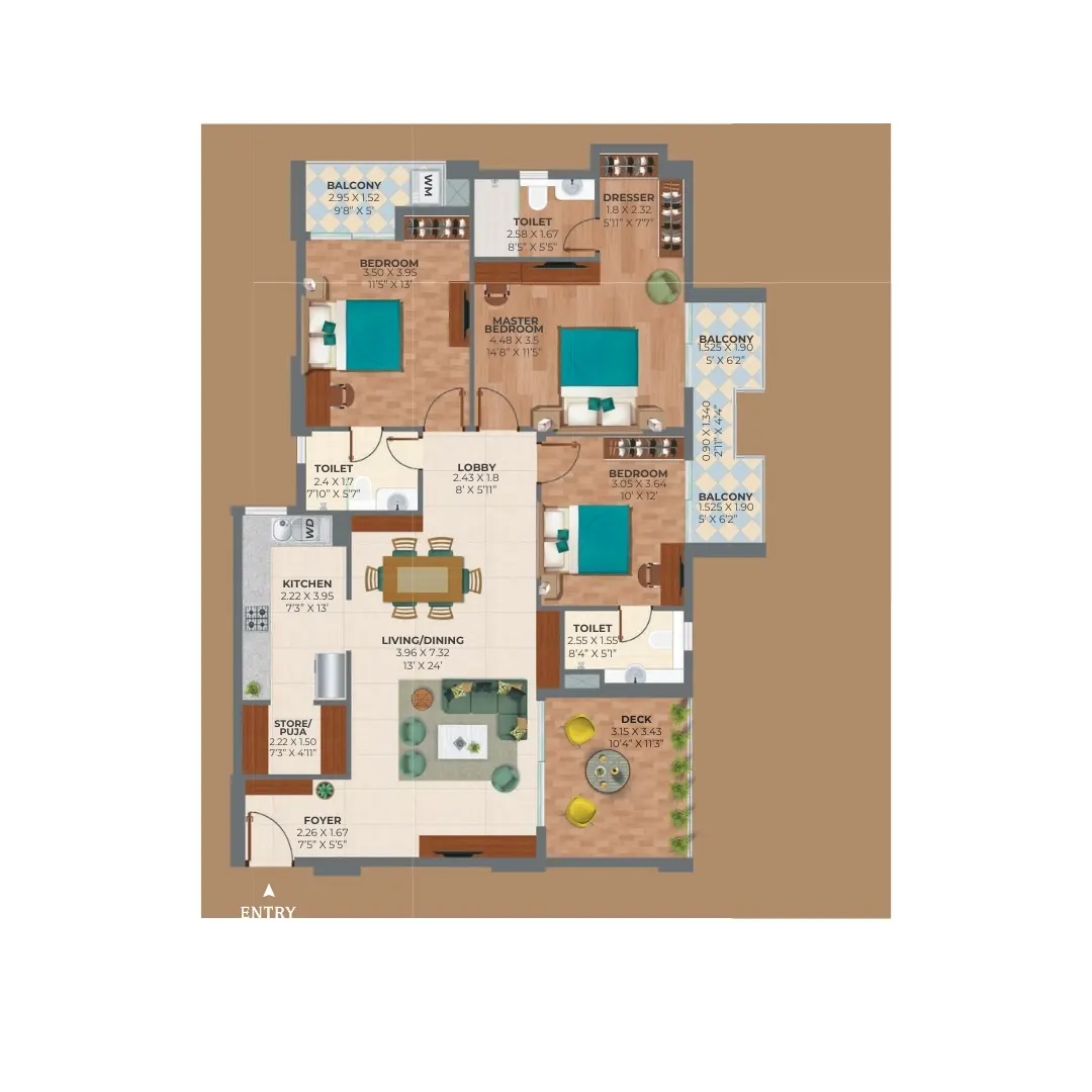 4BHK+4T