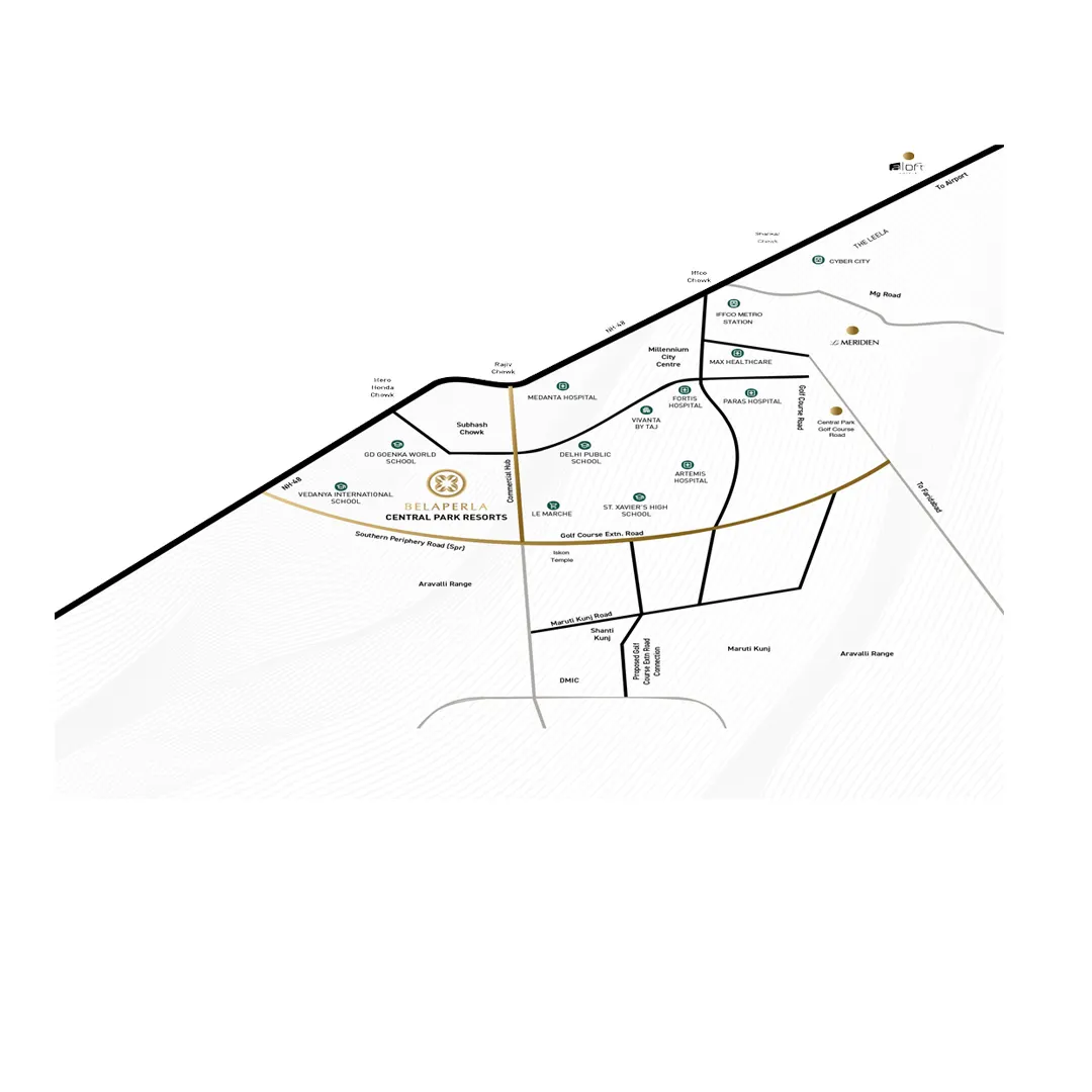 Belaperla Central Park location map