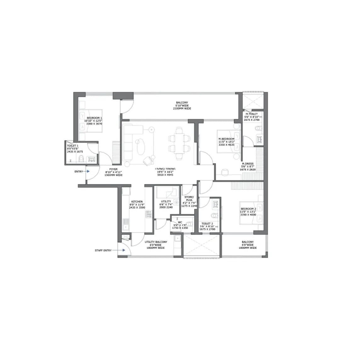 3.5 BHK
