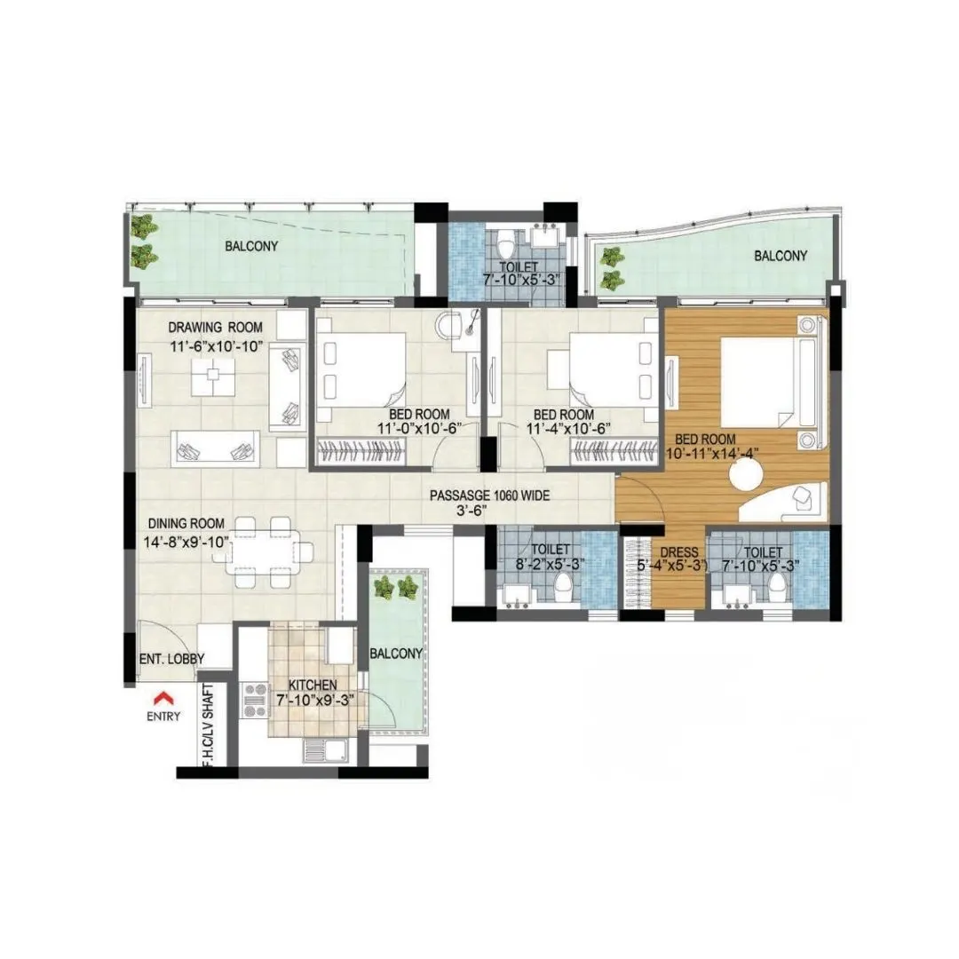3BHK