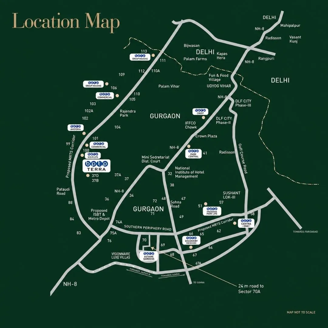 BPTP Terra location map