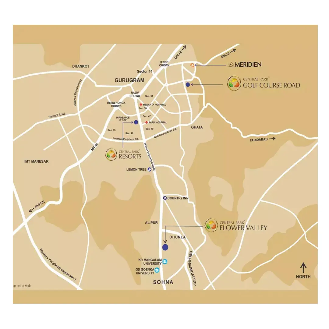 Central Park The Orchard location map