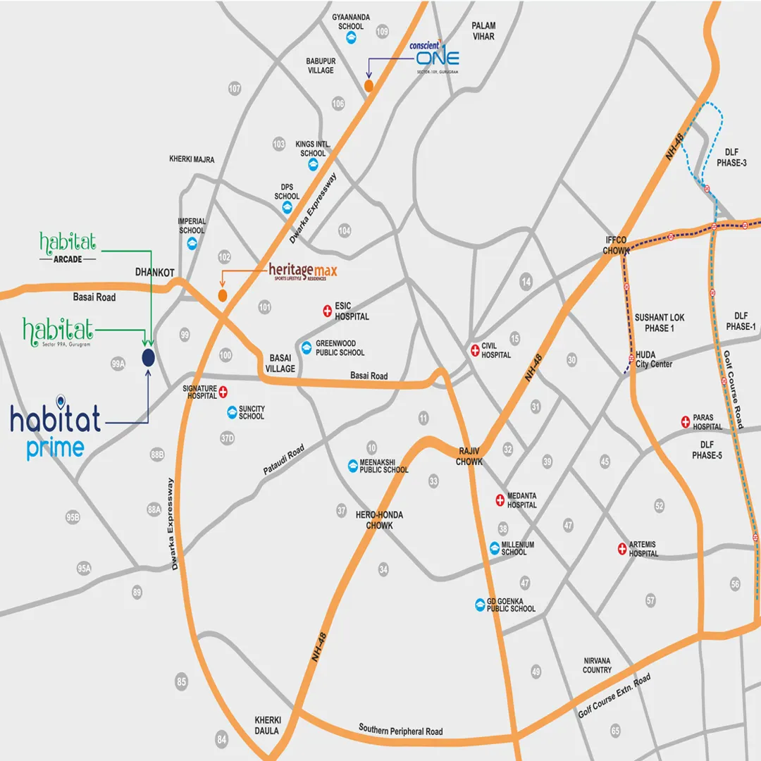 Conscient Habitat Prime 99A location map