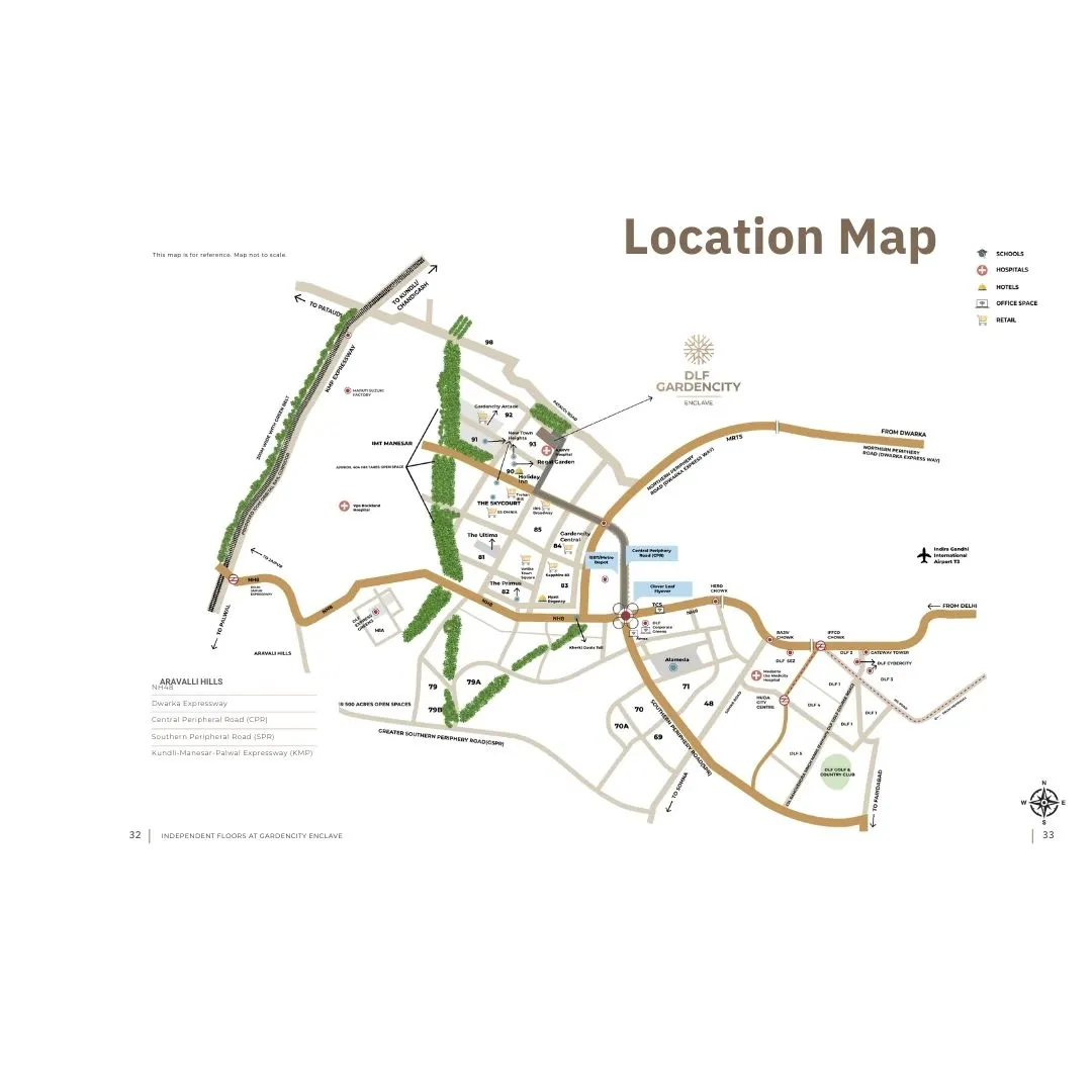 DLF Garden City Enclave 93 location map
