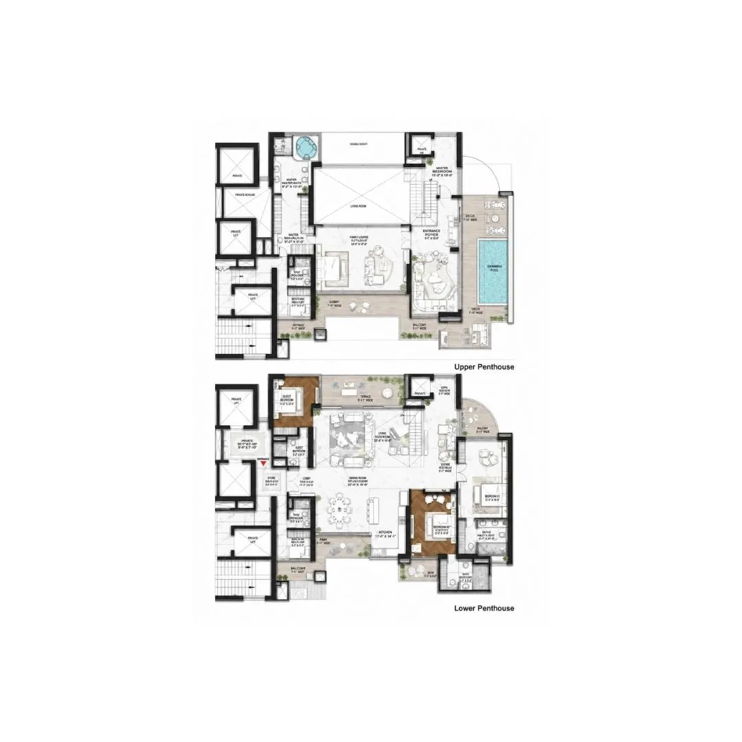 4 BHK + SR - Corner Unit