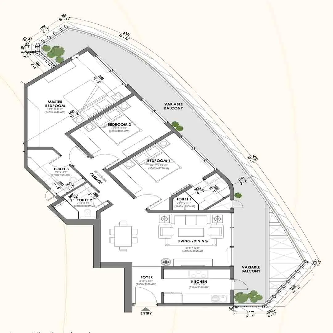3BHK