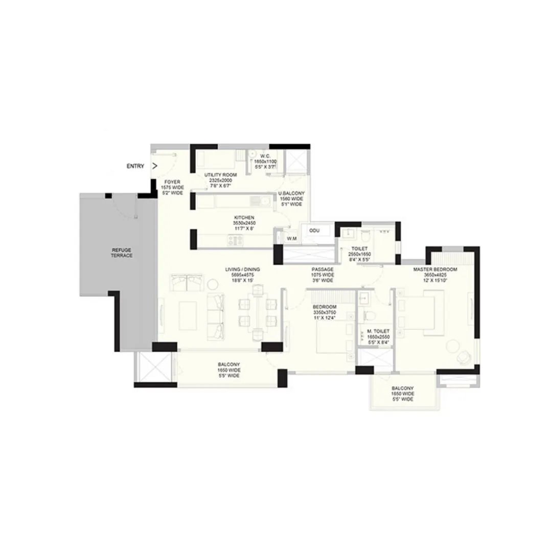 4 BHK Large