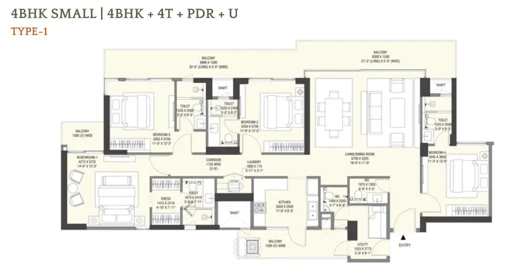 Emaar Serenity Hills floor plan
