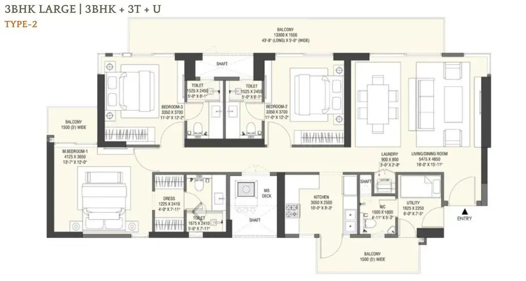 Emaar Serenity Hills floor plan