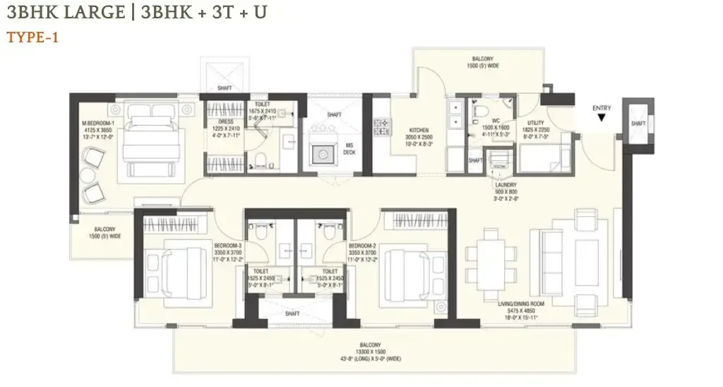 Emaar Serenity Hills floor plan