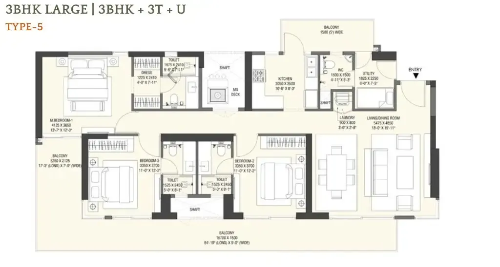Emaar Serenity Hills floor plan