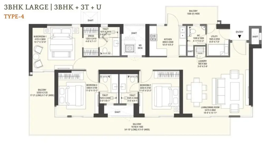 Emaar Serenity Hills floor plan