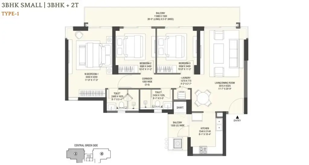 Emaar Serenity Hills floor plan
