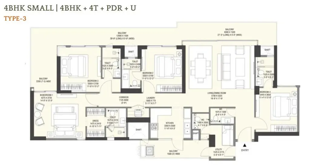 Emaar Serenity Hills floor plan