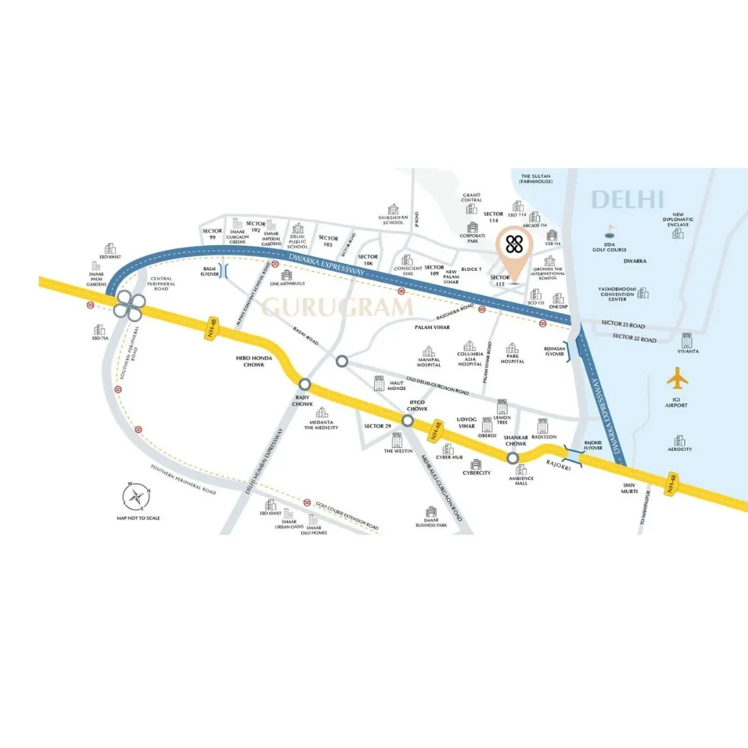 Emaar The 88 location map