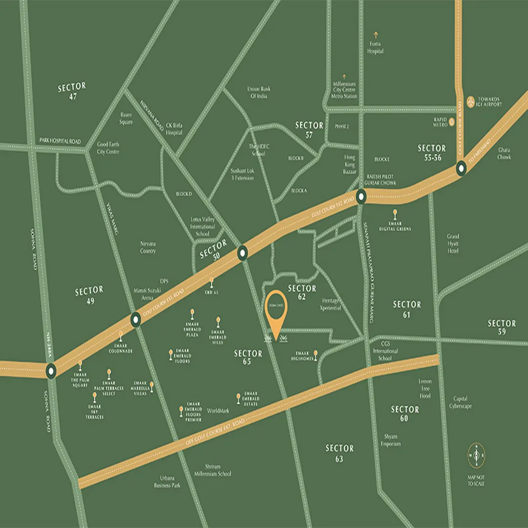Emaar Urban Oasis location map