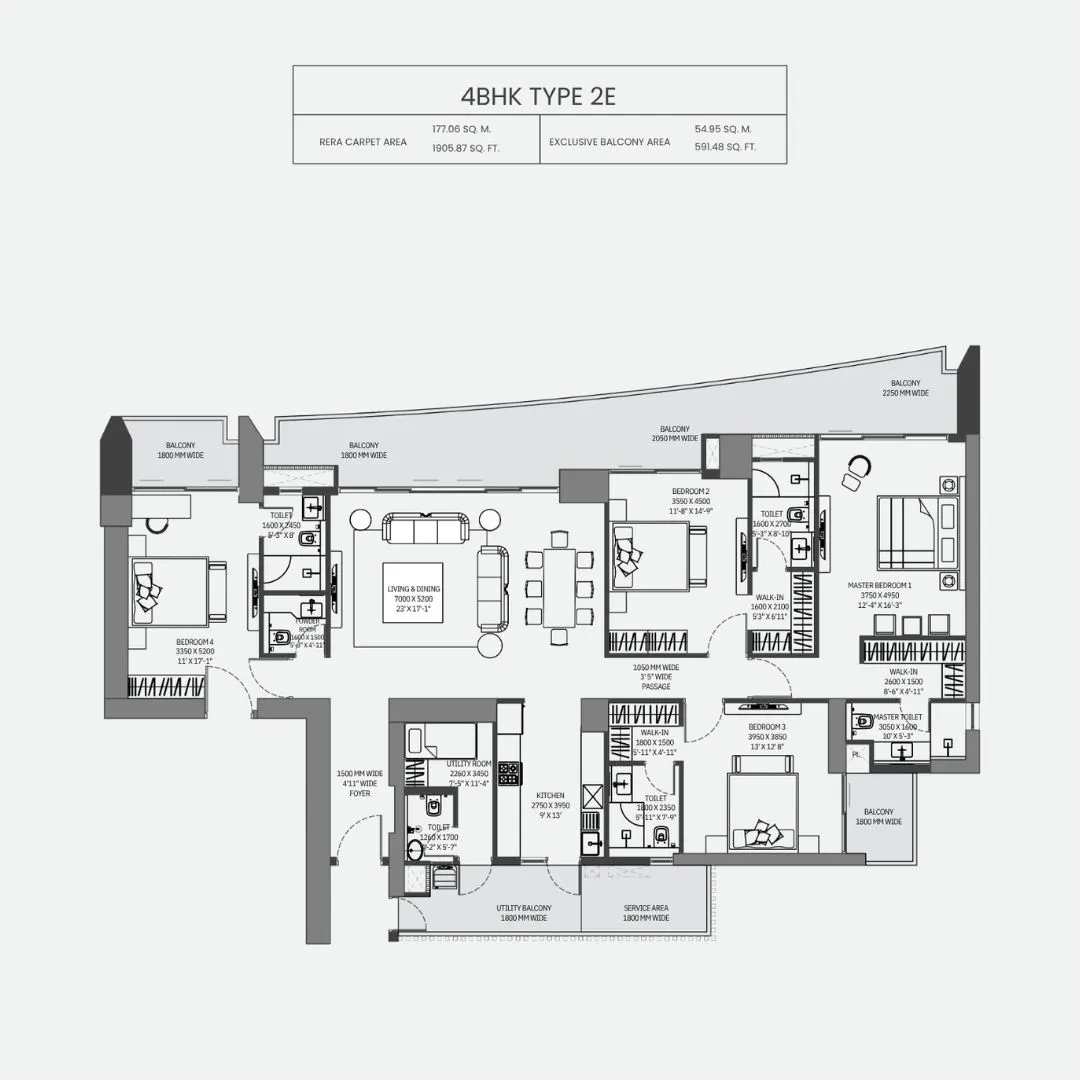 4BHK Type 2E