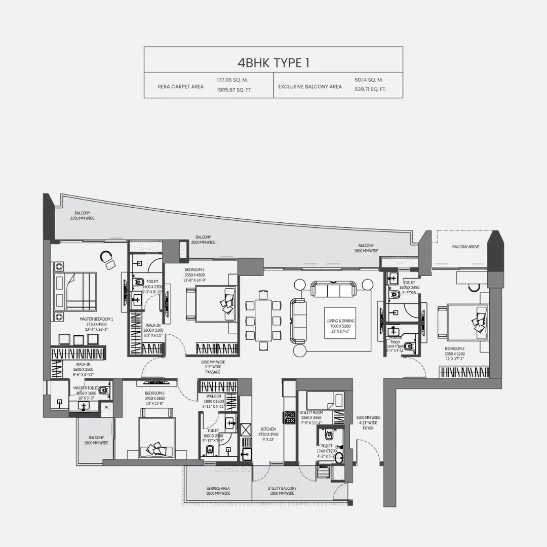 4BHK Type A