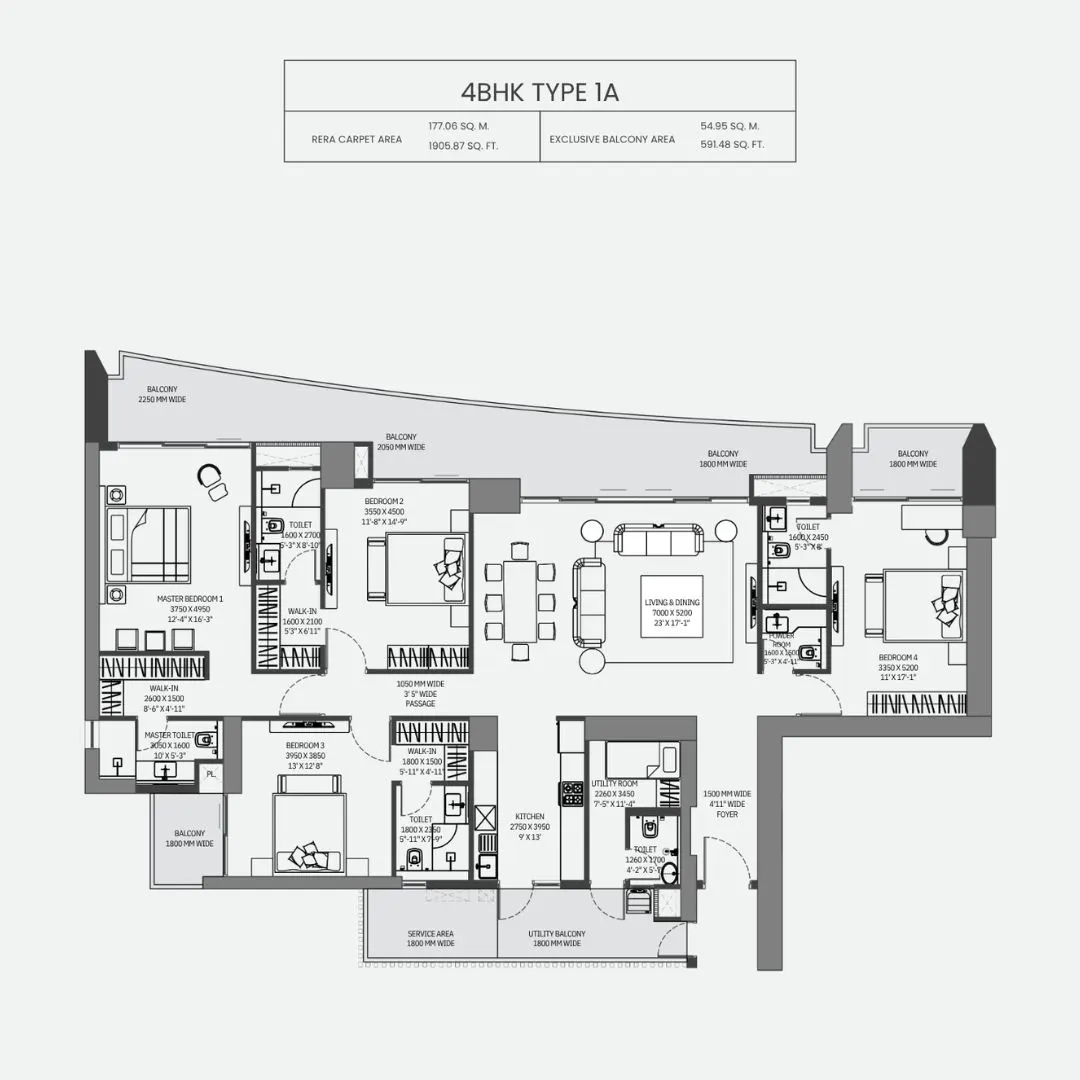 4BHK Type 1A