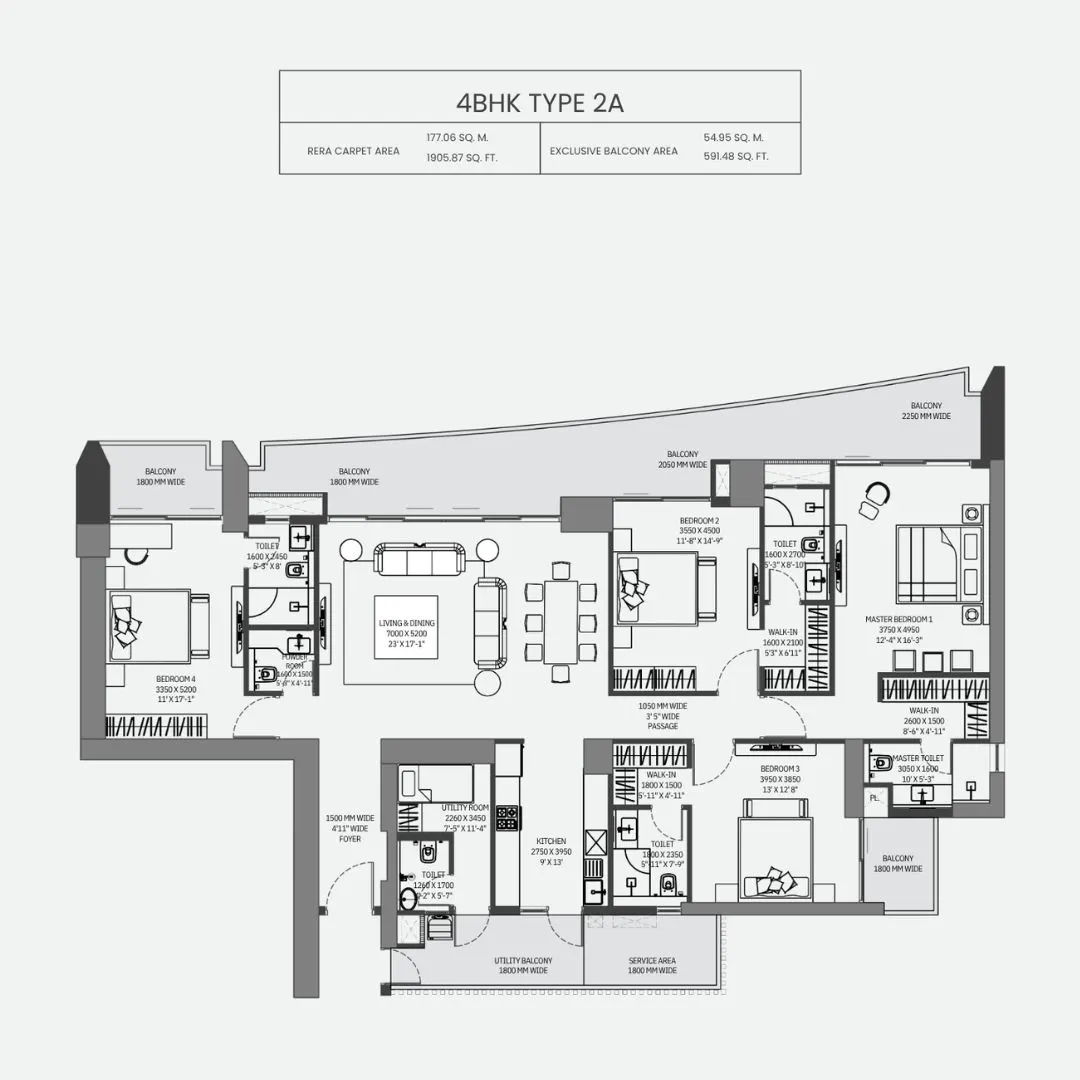 4BHK Type 2A