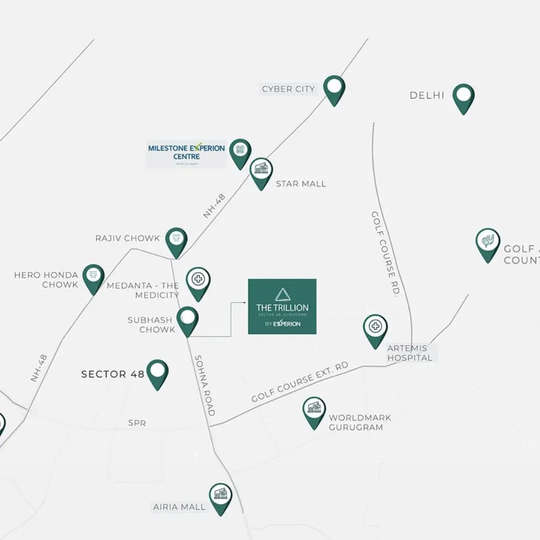 Experion The Trillion location map
