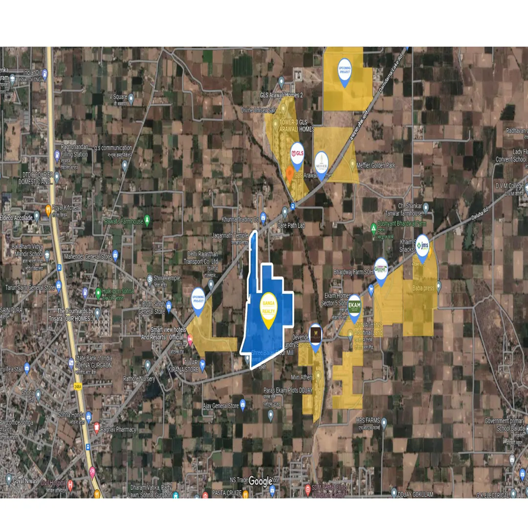 Ganga Realty Tathastu location map