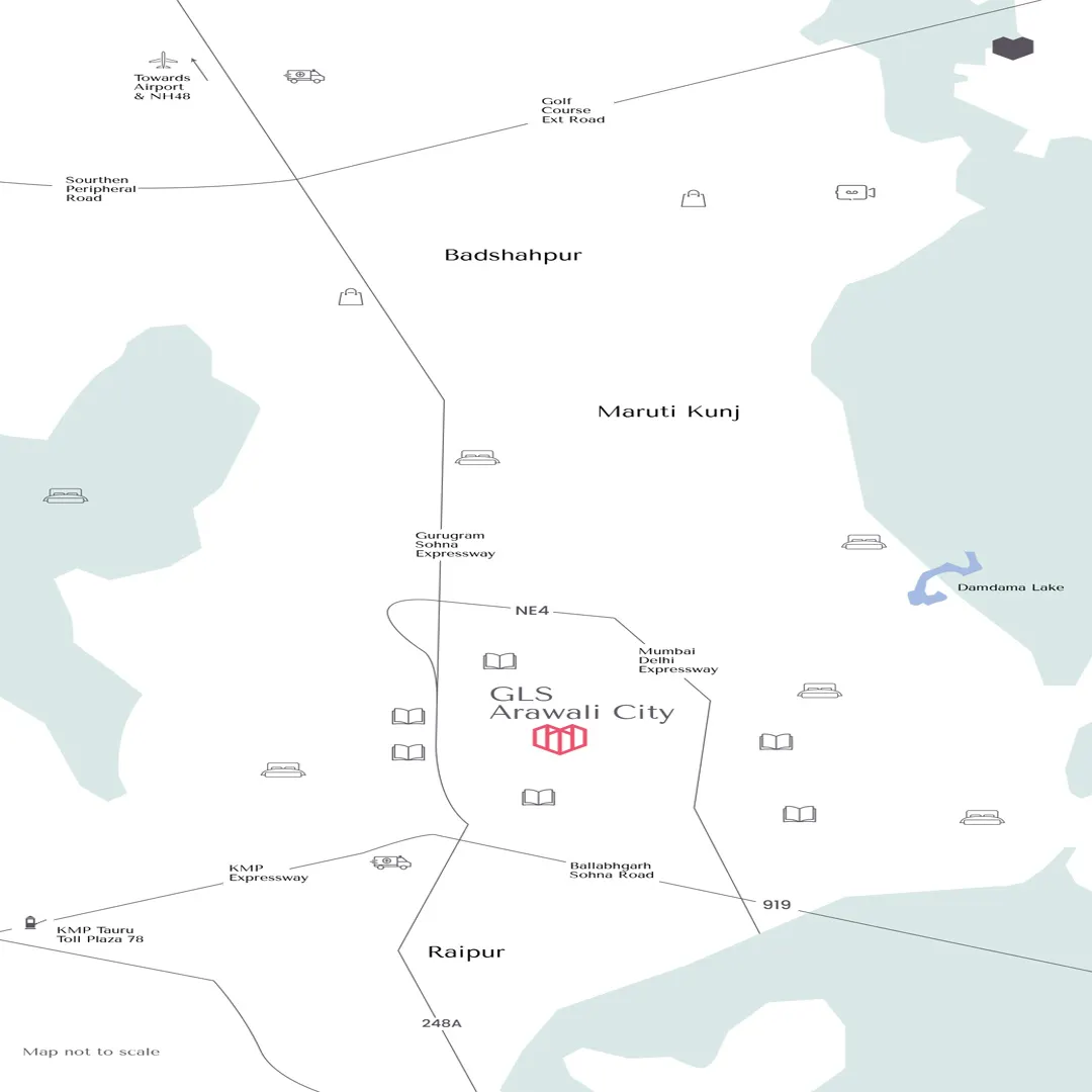 GLS Arawali City location map
