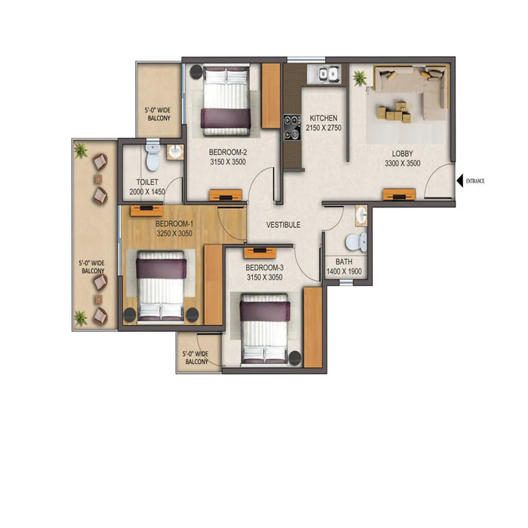 3BHK
