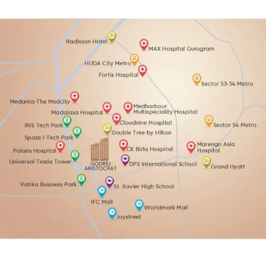 Godrej Aristocrat 49 location map