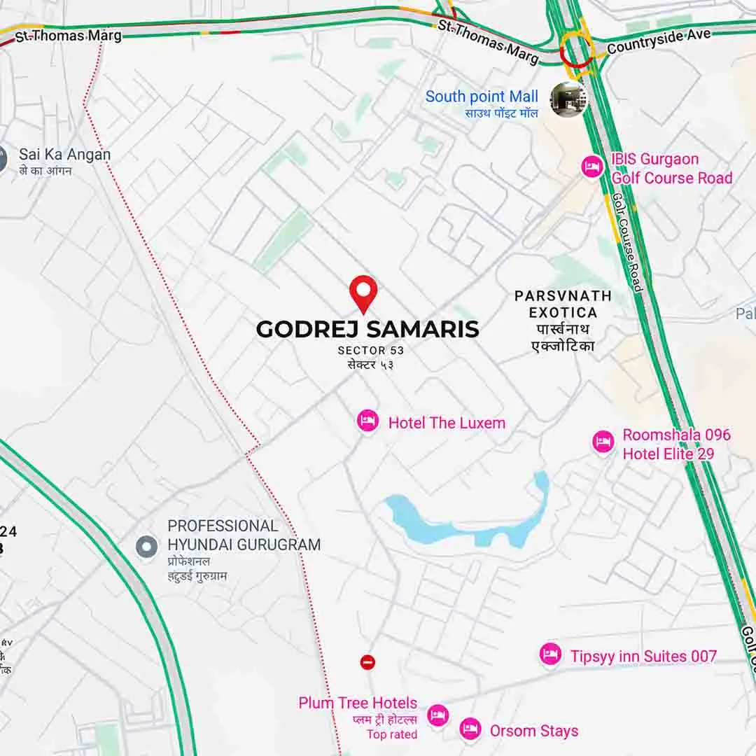 Godrej Samaris location map