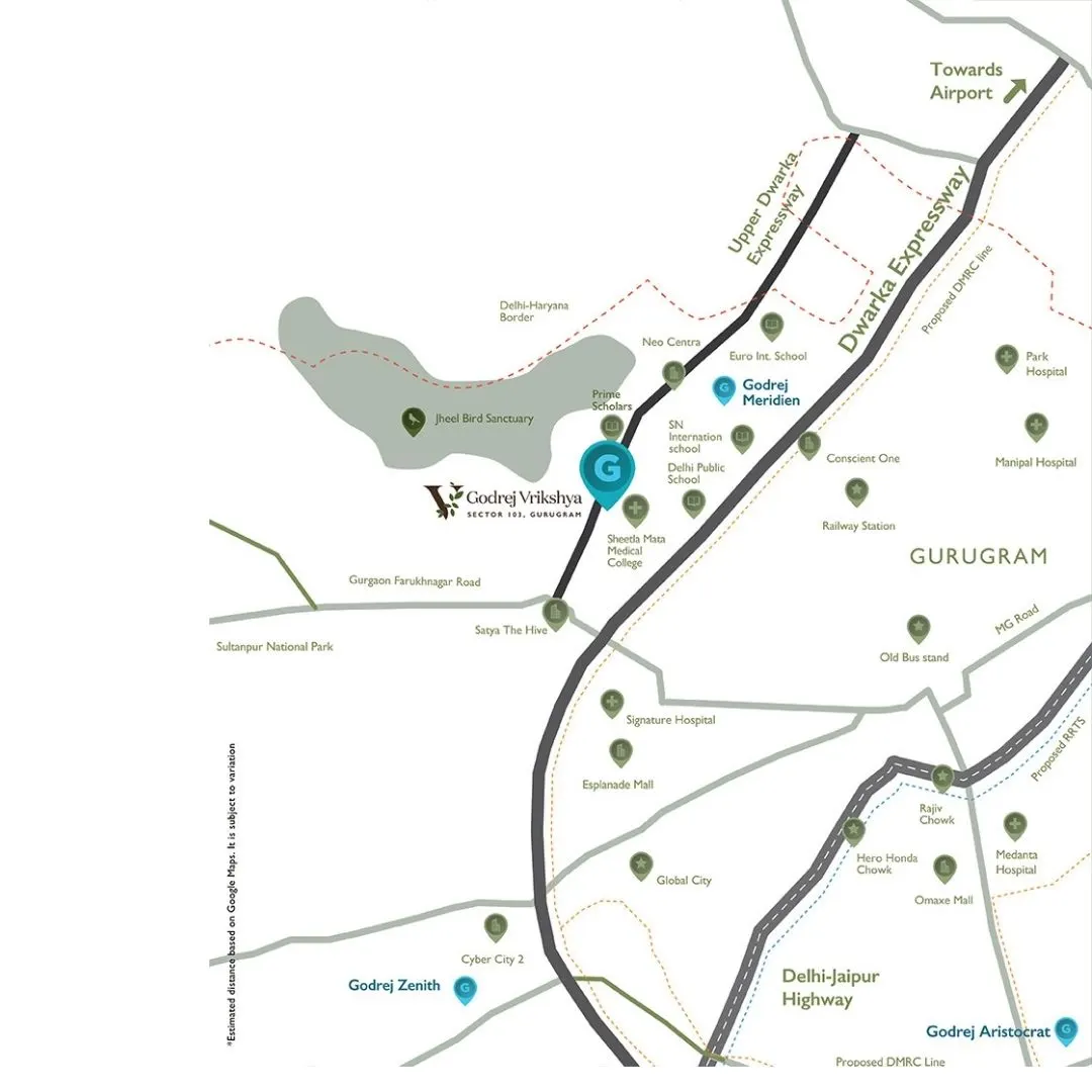 Godrej Vrikshya location map