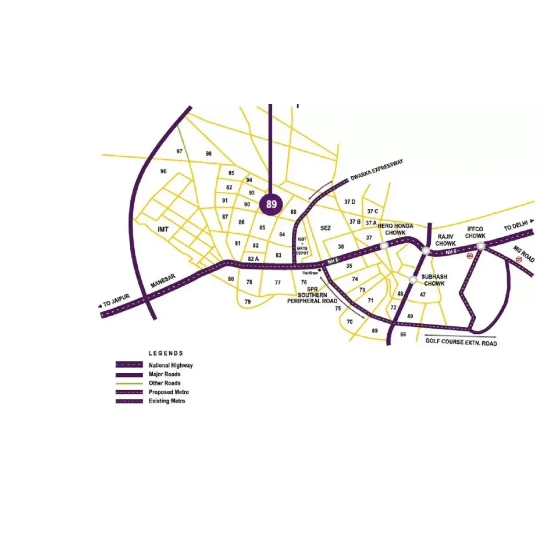 Godrej Zenith 89 location map