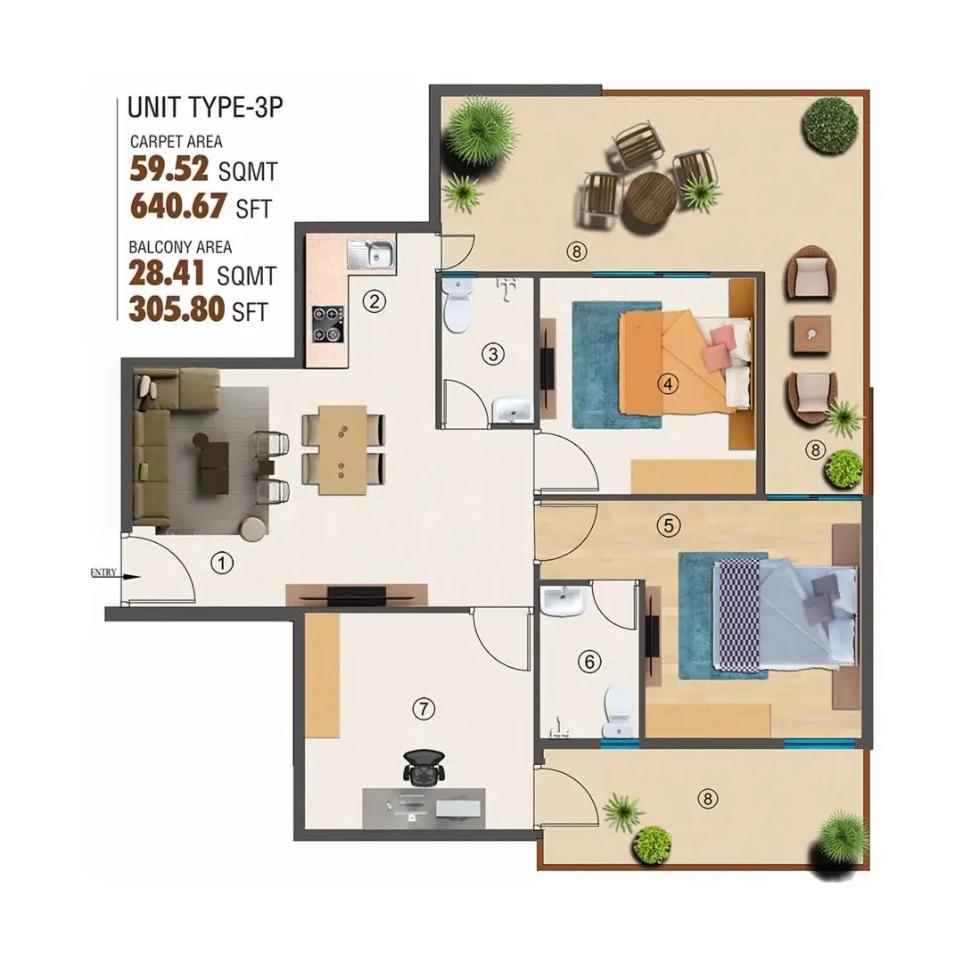 3BHK