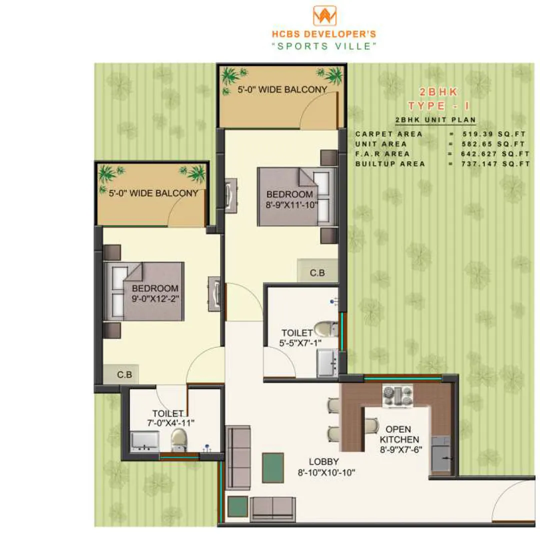 HCBS Sports Ville floor plan