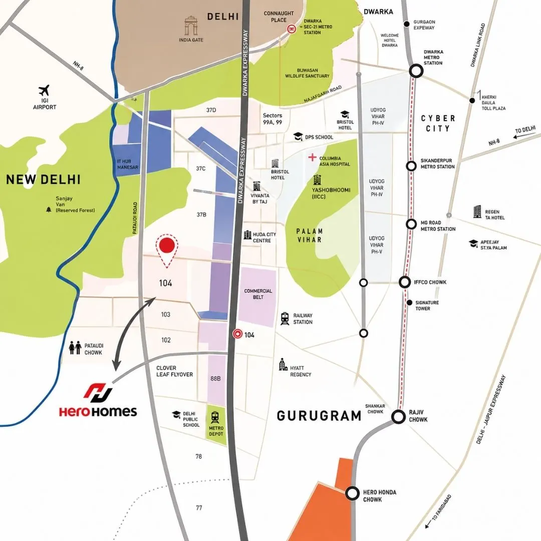 Hero Homes 104 location map