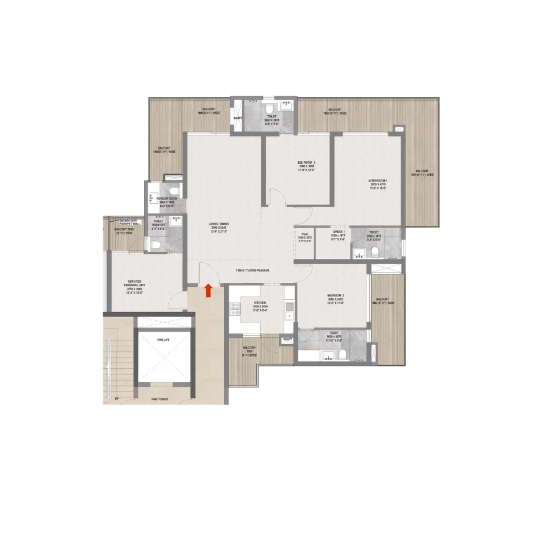 3BHK+SPR
