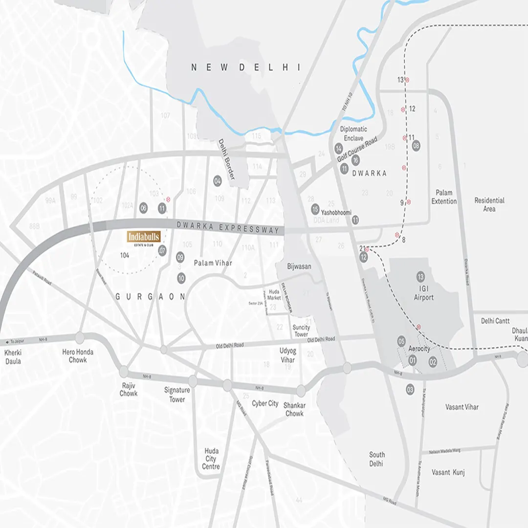 Indiabulls Estate & Club 1 location map