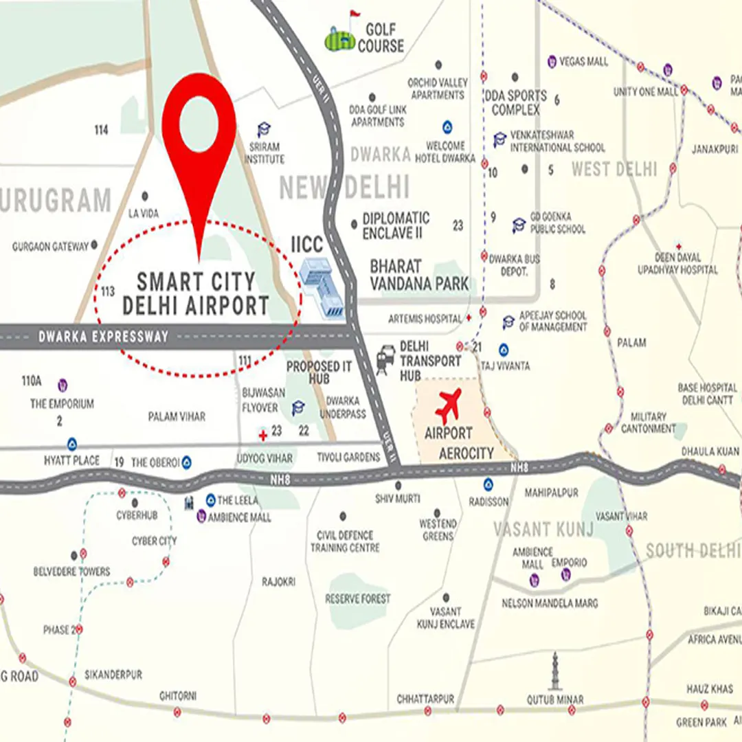 M3M Crown location map