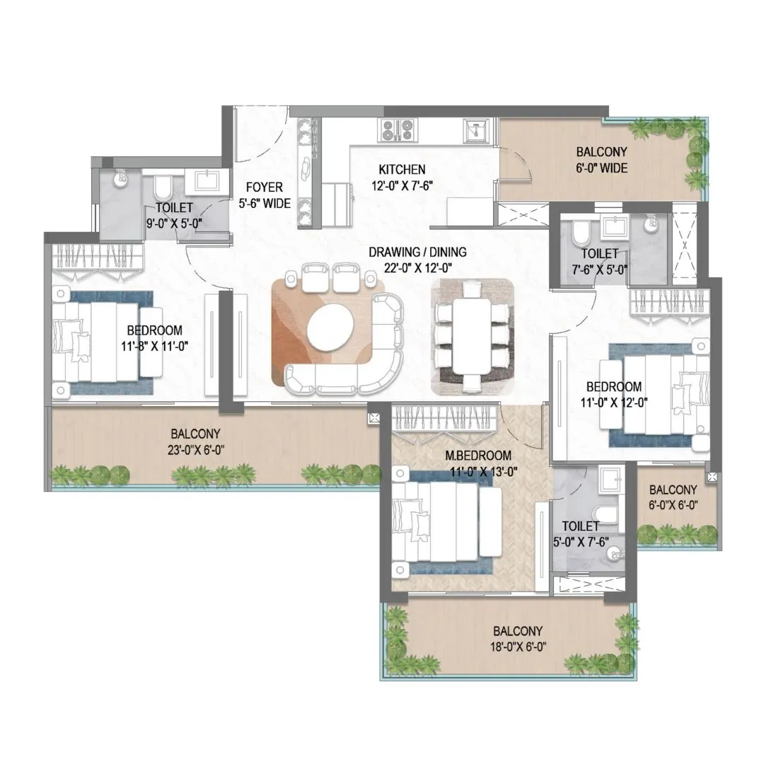 3BHK