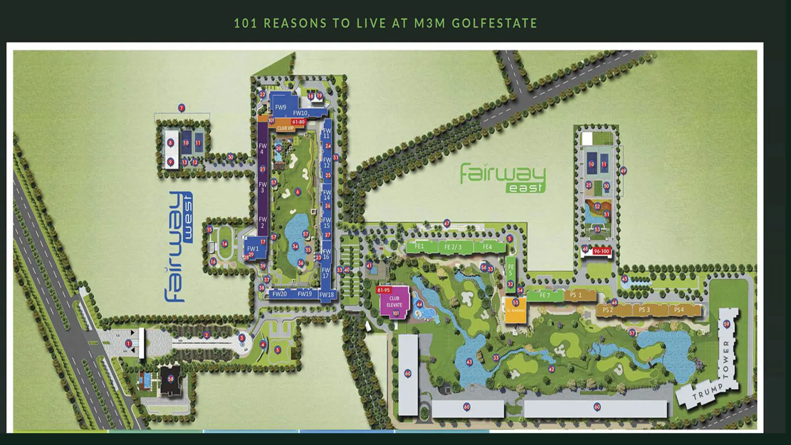 M3M Golf Estate master plan